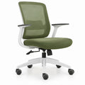 Cadeira de Escritório Ergonómica Giratória Verde, Branca e Preta em Malha, 64 x 64 x 96-106 cm