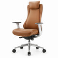 Cadeira Executiva Ergonómica em Couro Sintético PU Castanho 68 x 68 x 118-128 cm