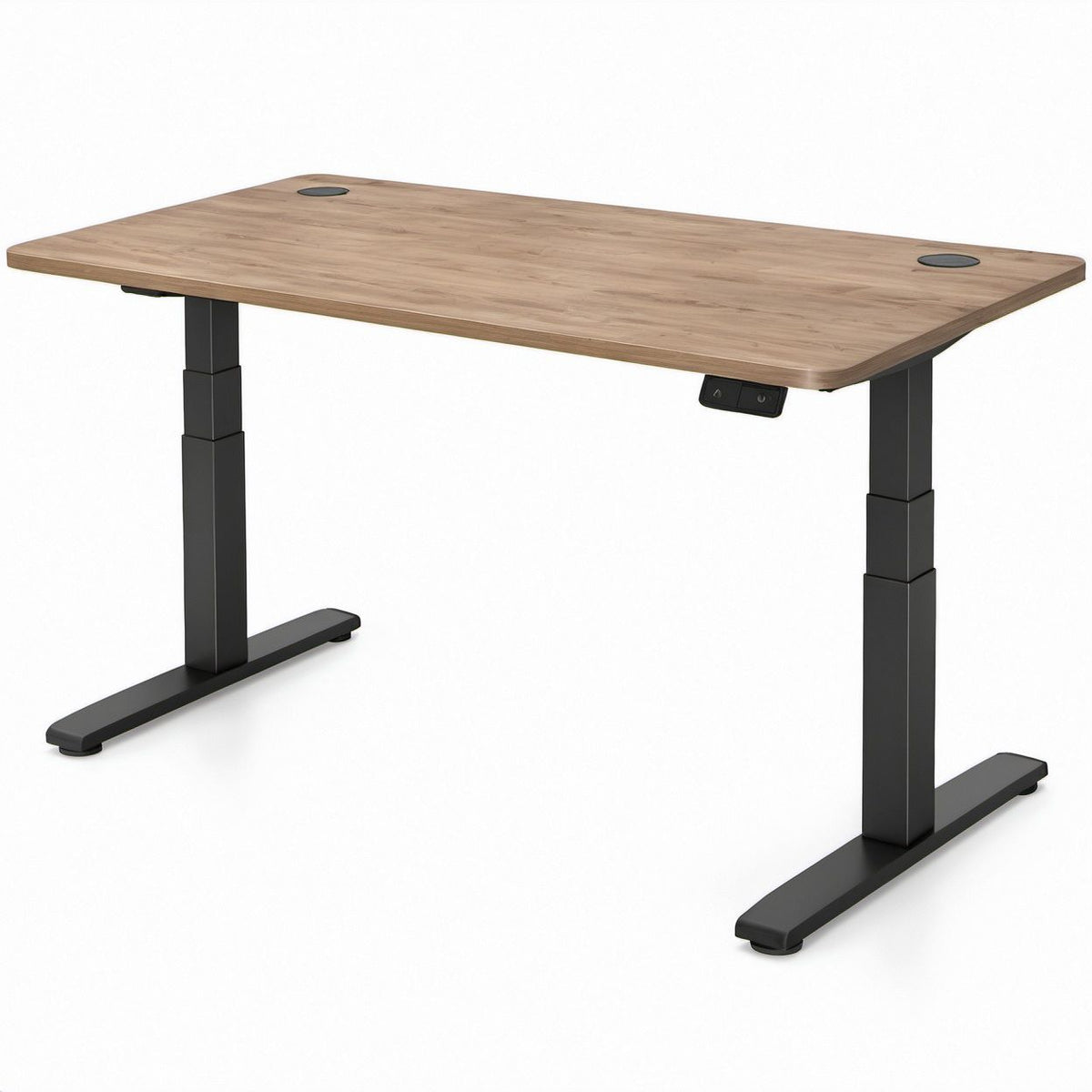 Secretária Elétrica com Altura Ajustável 140 x 70 x 72-120 cm Carvalho e Preto